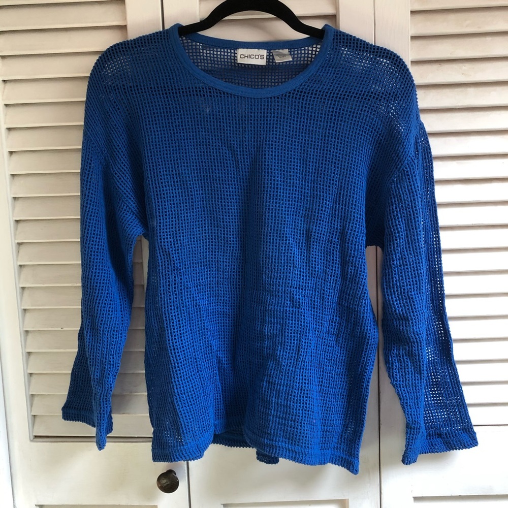 Chico’s Boxy Royal Blue Sweater